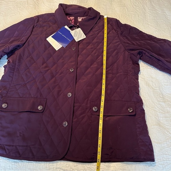 Susan Graver Reversible Purple Floral Quilted Rain Jacket NWT - 1X - Picture 12 of 14